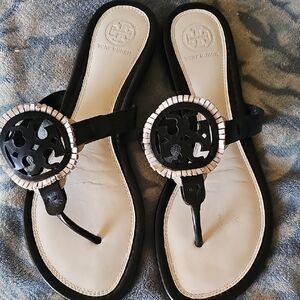 Tory Burch Black and White Women's Sandals
